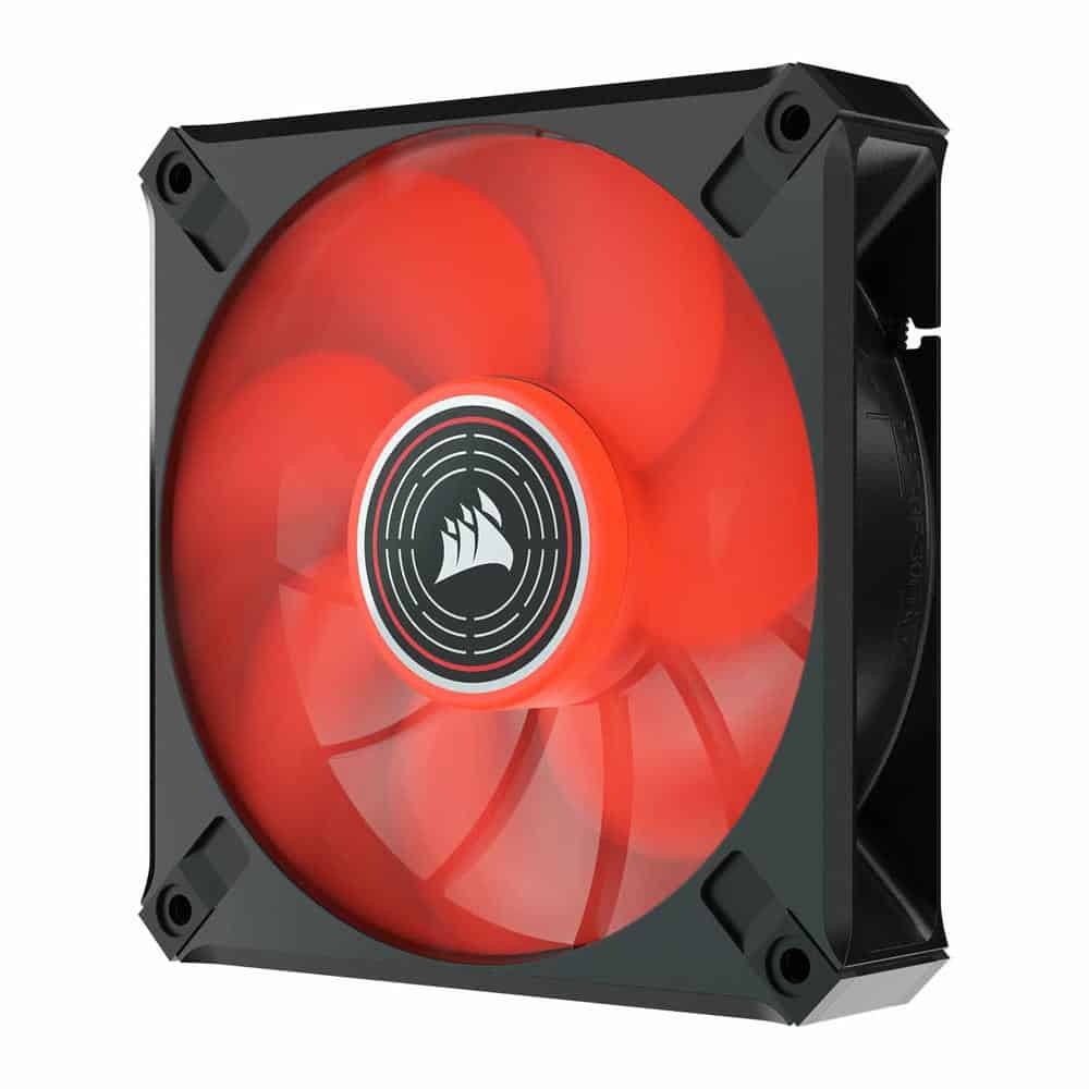 (image for) Corsair ML120 LED ELITE 120mm Red LED Fan Single Pack Black